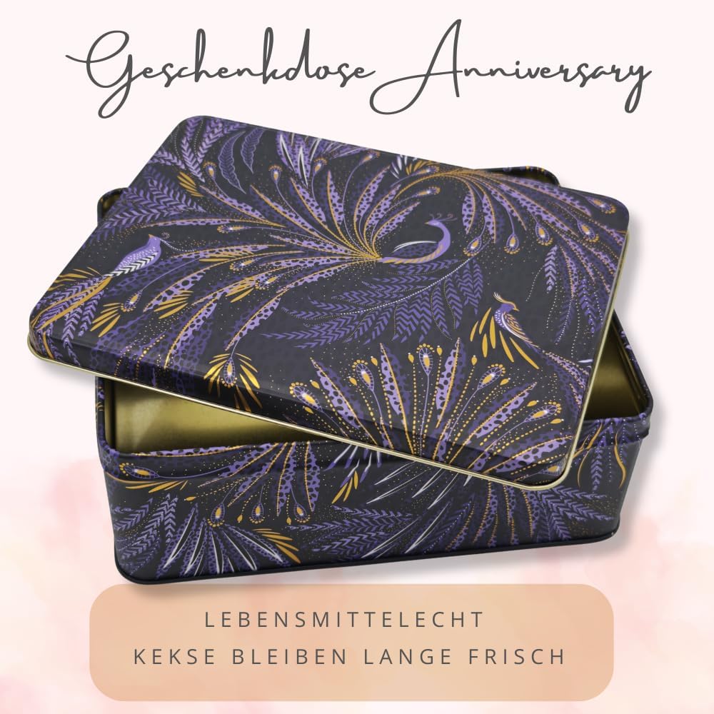 MediMuc Geschenkdose Design Sara Miller Liebevoll gestaltete rechteckige Vorratsdose Motiv Anniversa
