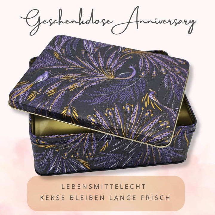 MediMuc Geschenkdose Design Sara Miller Liebevoll gestaltete rechteckige Vorratsdose Motiv Anniversa
