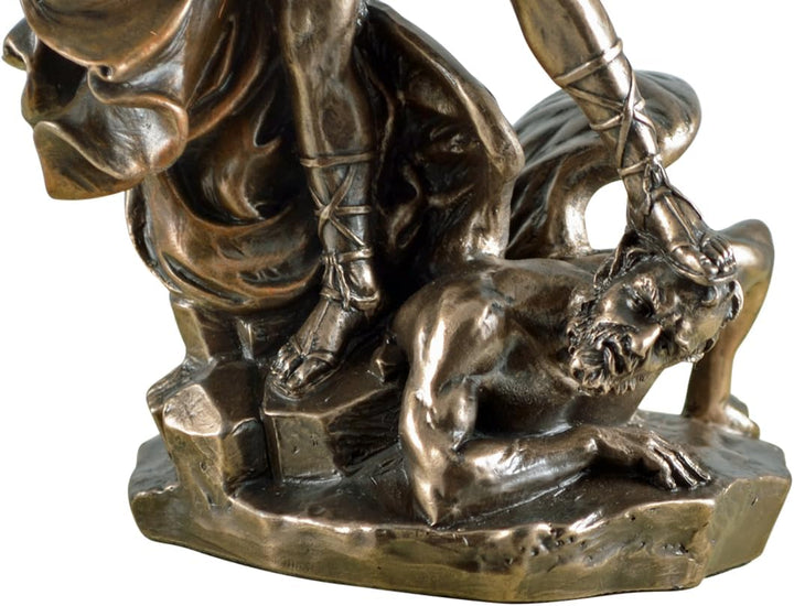 Veronese Figur Erzengel Michael bekämpft das Böse Figur bronziert Skulptur