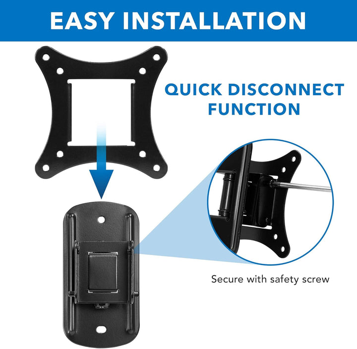 Mount-it! Kleine TV-Monitor Wandhalterung | Wohnmobil TV Halterung | Passend für 19 20 21 22 23 32-Z