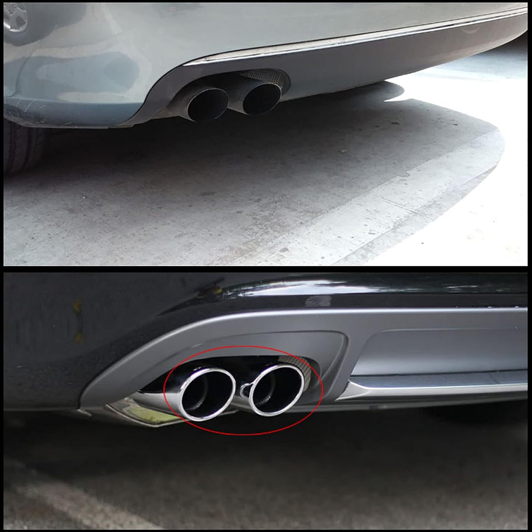 Auto Auspuff Endrohr, Fydun 1 Paar Edelstahl Auspuff Endschalldämpfer Endrohr Spitze Endrohr Ersatz