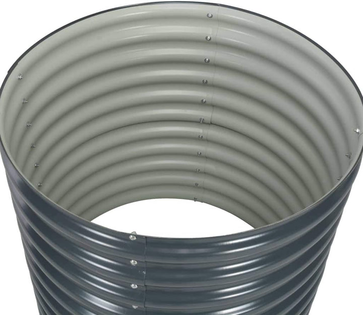 yorten Metall Hochbeet Grau Verzinkter Stahl 80 x 80 x 81 cm (L x B x H) Gartenbeet Pflanzkübel für