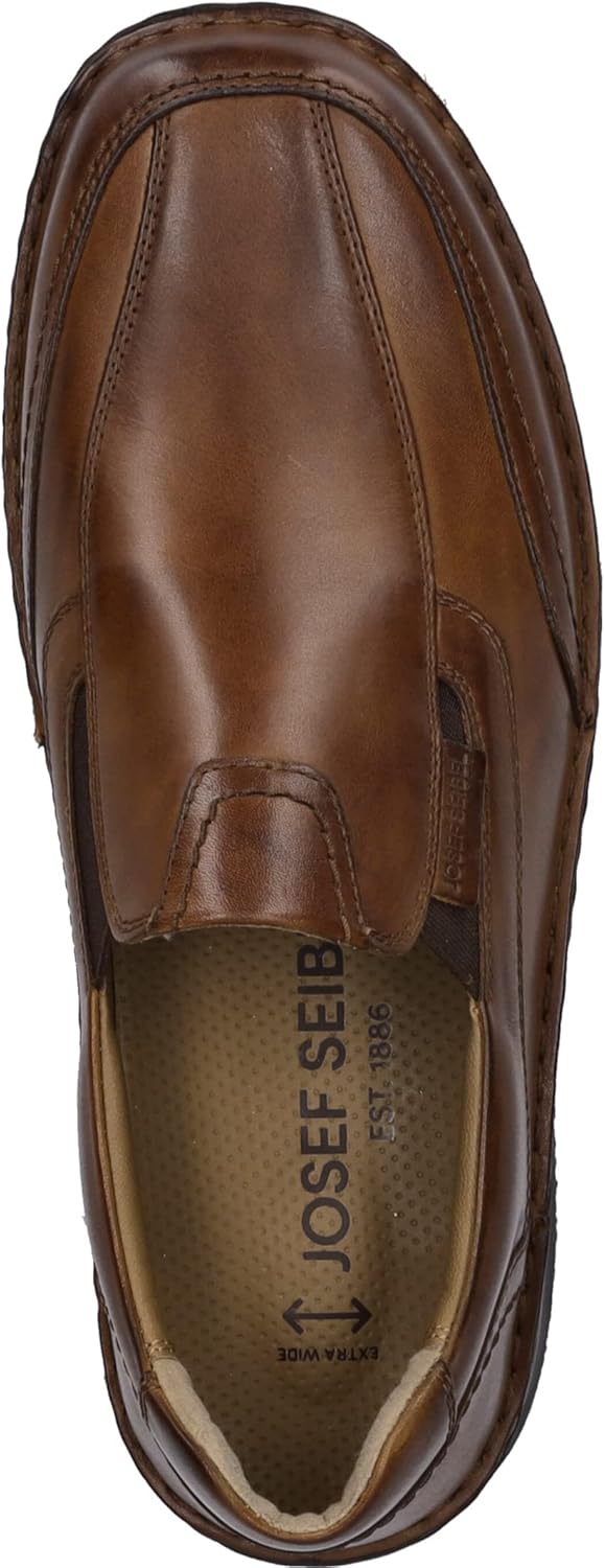 Josef Seibel Herren Slipper Anvers 67,Weite K (Extra weit),Wechselfussbett 42 EU Weit Braun Cognac,