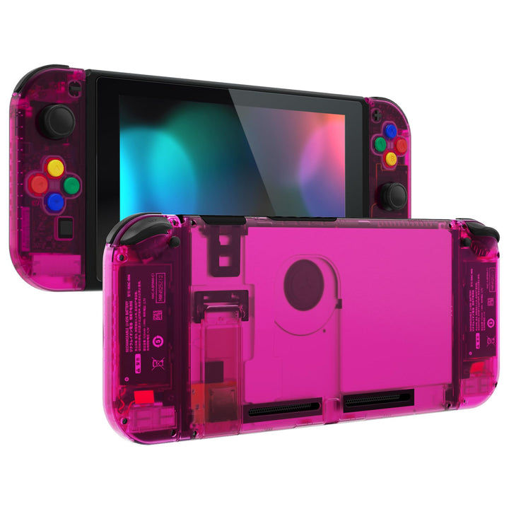 eXtremeRate Hülle Case für Nintendo Switch Joycon/Konsole, Rückgehäuse&Kickstand für Switch Console,
