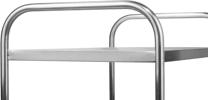 METRO Professional Servierwagen GST1002 mit 2 Ebenen, Edelstahl, 85 x 52.6 x 94 cm, Silber