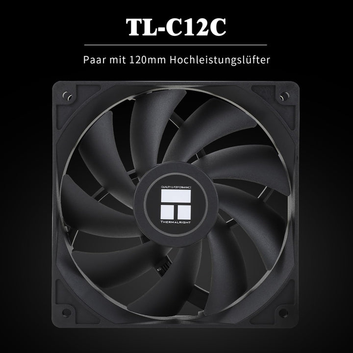 Thermalright Assassin X 120 SE CPU-Luftkühler, AX120 SE, 4 Heatpipes, TL-C12C PWM Leiser Lüfter CPU-