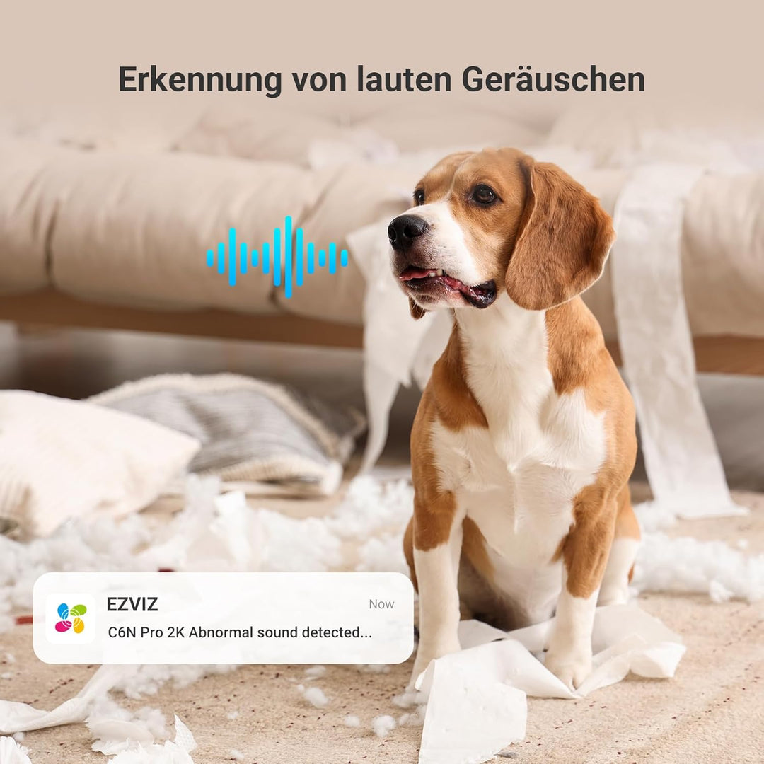 EZVIZ 2K WLAN Überwachungskamera Innen, 360º PTZ Indoor Kamera mit Personenerkennung und -verfolgung