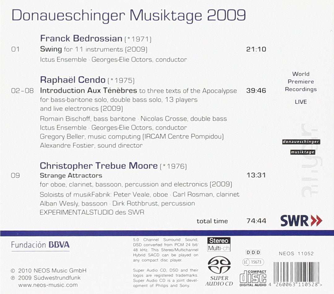Donaueschinger Musiktage 2009/2, Audio-CD