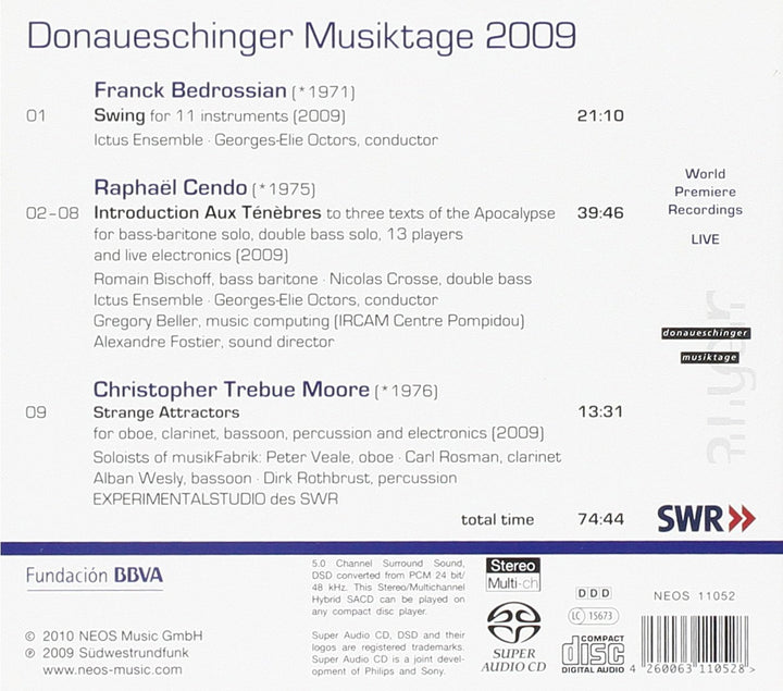 Donaueschinger Musiktage 2009/2, Audio-CD