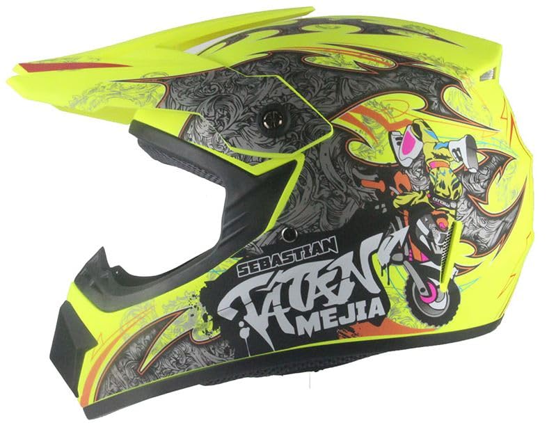 Kinder Crosshelm Mejia – Motorradhelm für Kinder, ABS-Schale, robuster Kinderhelm für Downhill, Quad