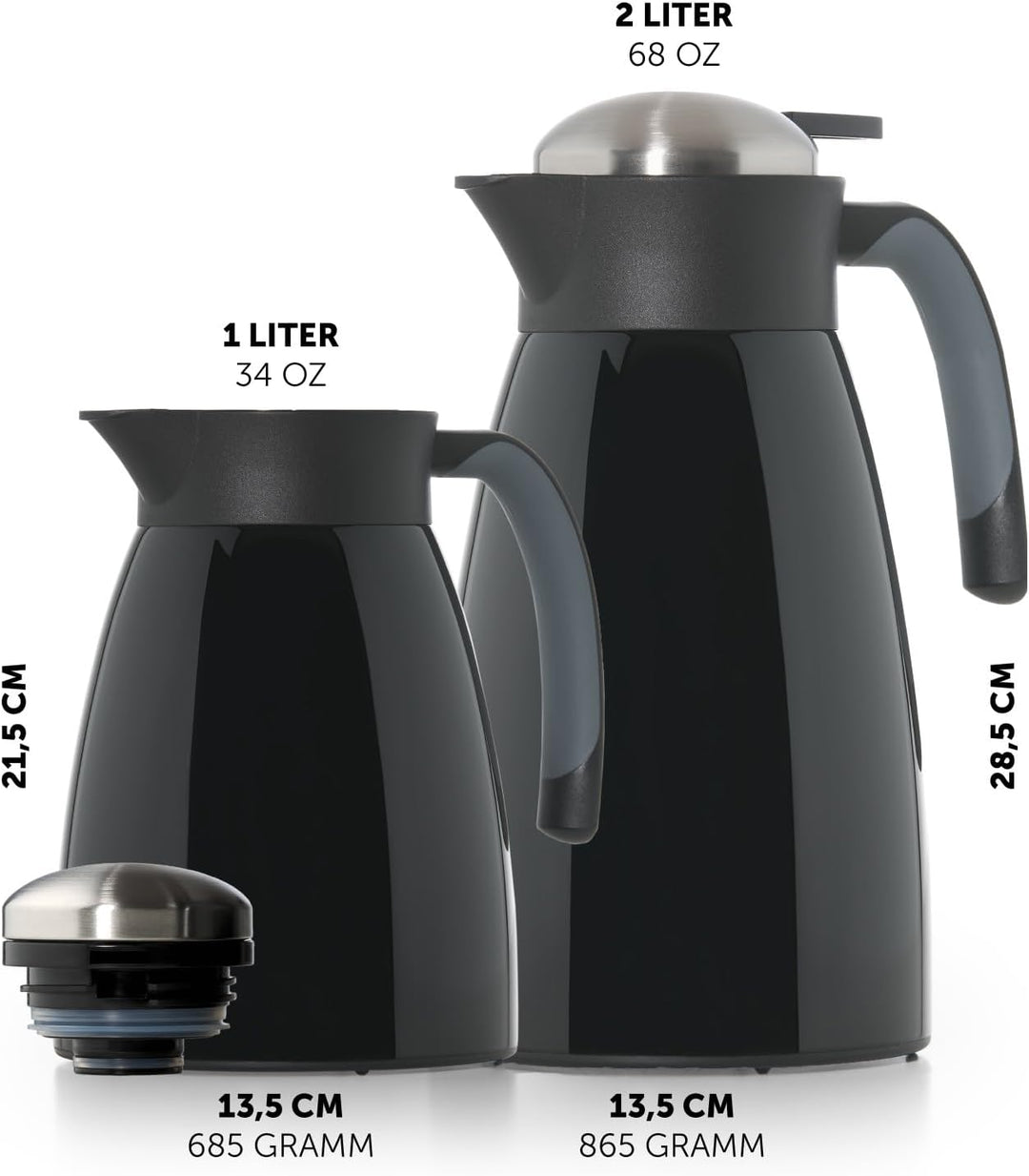 Blumtal Thermoskanne 1l - BPA-freie Teekanne mit Quick Tip Verschluss - auslaufsichere Kaffeekanne t