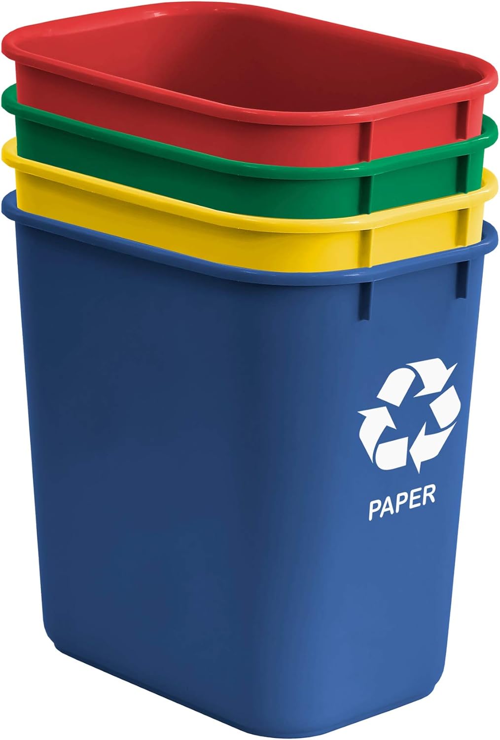 Acrimet Papierkorb für Recycling, 6,75 Gallonen/27 Quart/24 Liter (aus Kunststoff) (Metall/Gelb, Pap