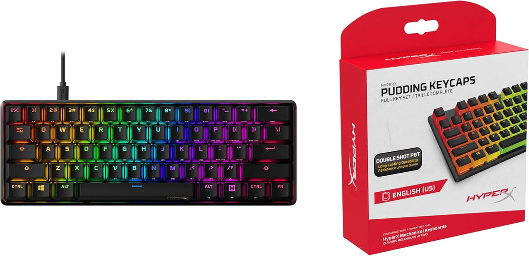 HyperX Alloy Origins 60 - Mechanische Gaming-Tastatur, Ultrakompakter 60% Formfaktor, Red Switch & P