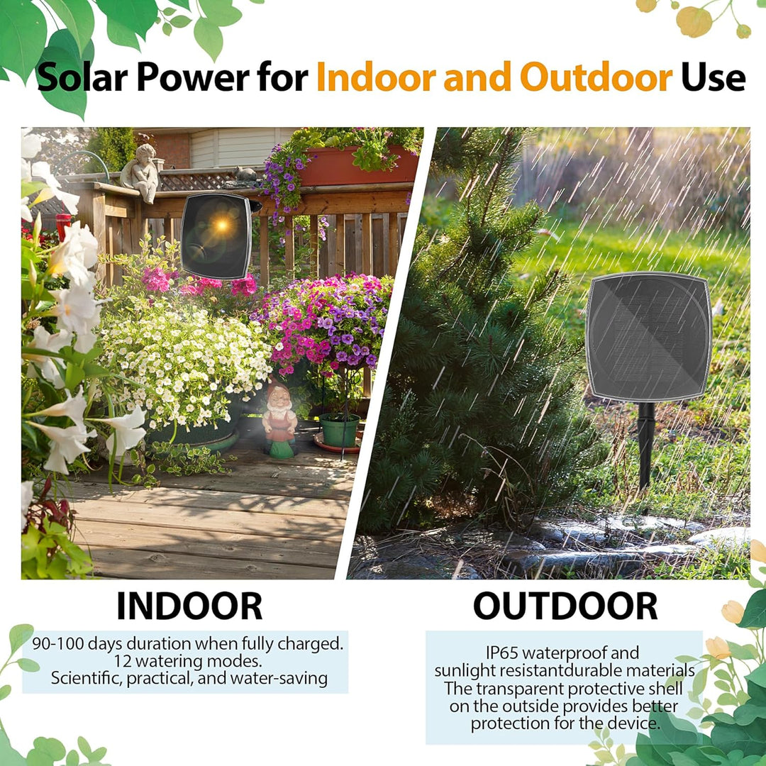 Solar Bewässerungssystem, Gartenbewässerungssystem Balkon 15M Schlauch Automatisches Garten Balkonto