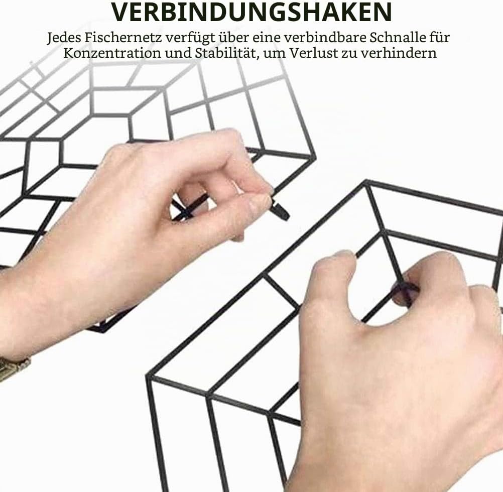 Teichschutz, 10 Stück, Schützt Fische vor Reihern, Katzen und Anderen Raubtieren, Schwarz (A), A