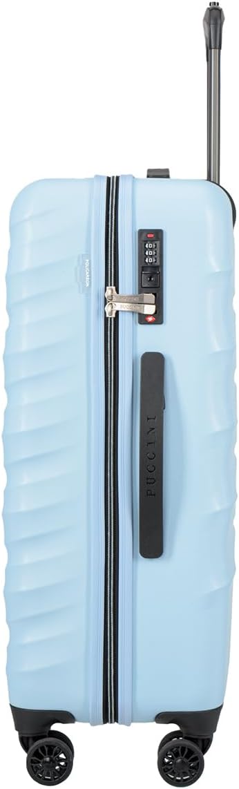 PUCCINI Polycarbonat Koffer Valencia Hartschalenkoffer Trolley Leicht Reisekoffer mit Zwillingsrolle