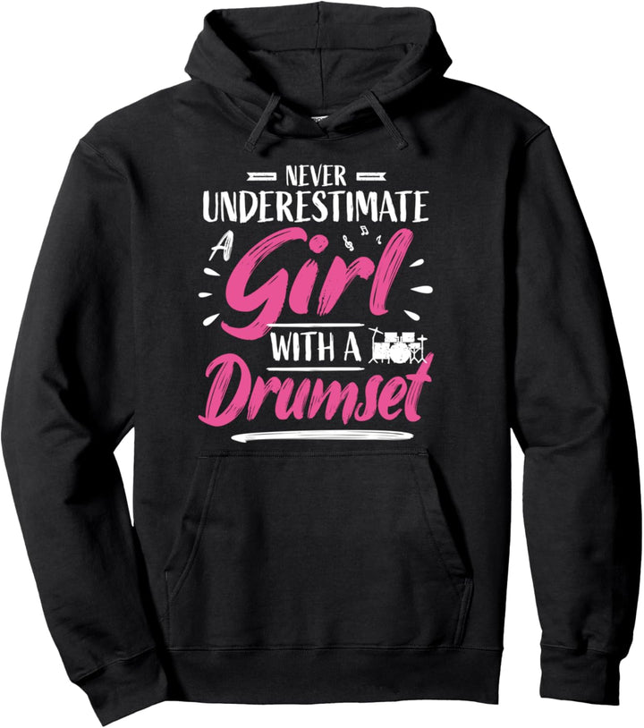 Schlagzeugerin Drummer Mädchen Percussion Frauen Trommeln Pullover Hoodie