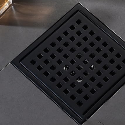 Duschrinne Quadratisch Edelstahl Bodenablauf,15x15cm,Bodenablauf Dusche,Haarfilter 2 in 1 Befliesbar