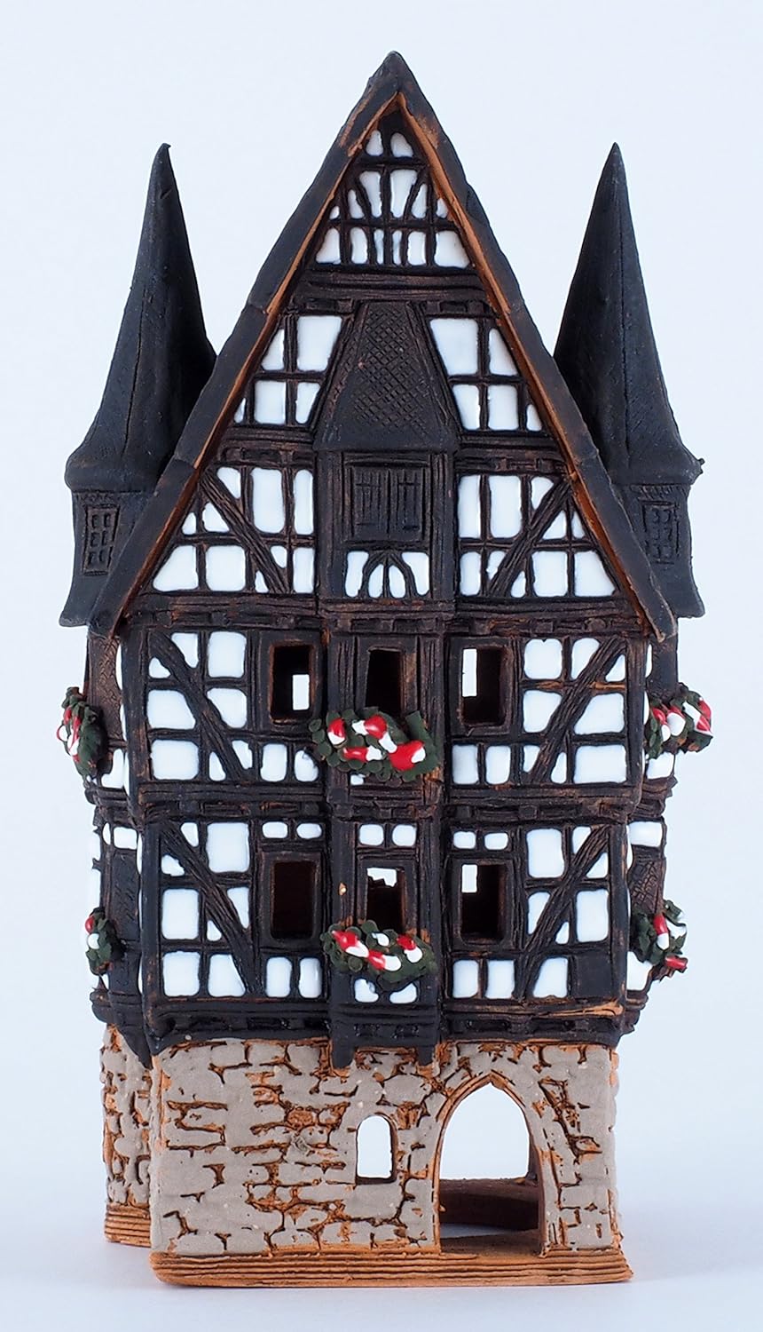 Midene Keramik Lichthaus, Handarbeit, Künstlerisches Miniatur, Altes Historisches Rathaus in Alsfeld