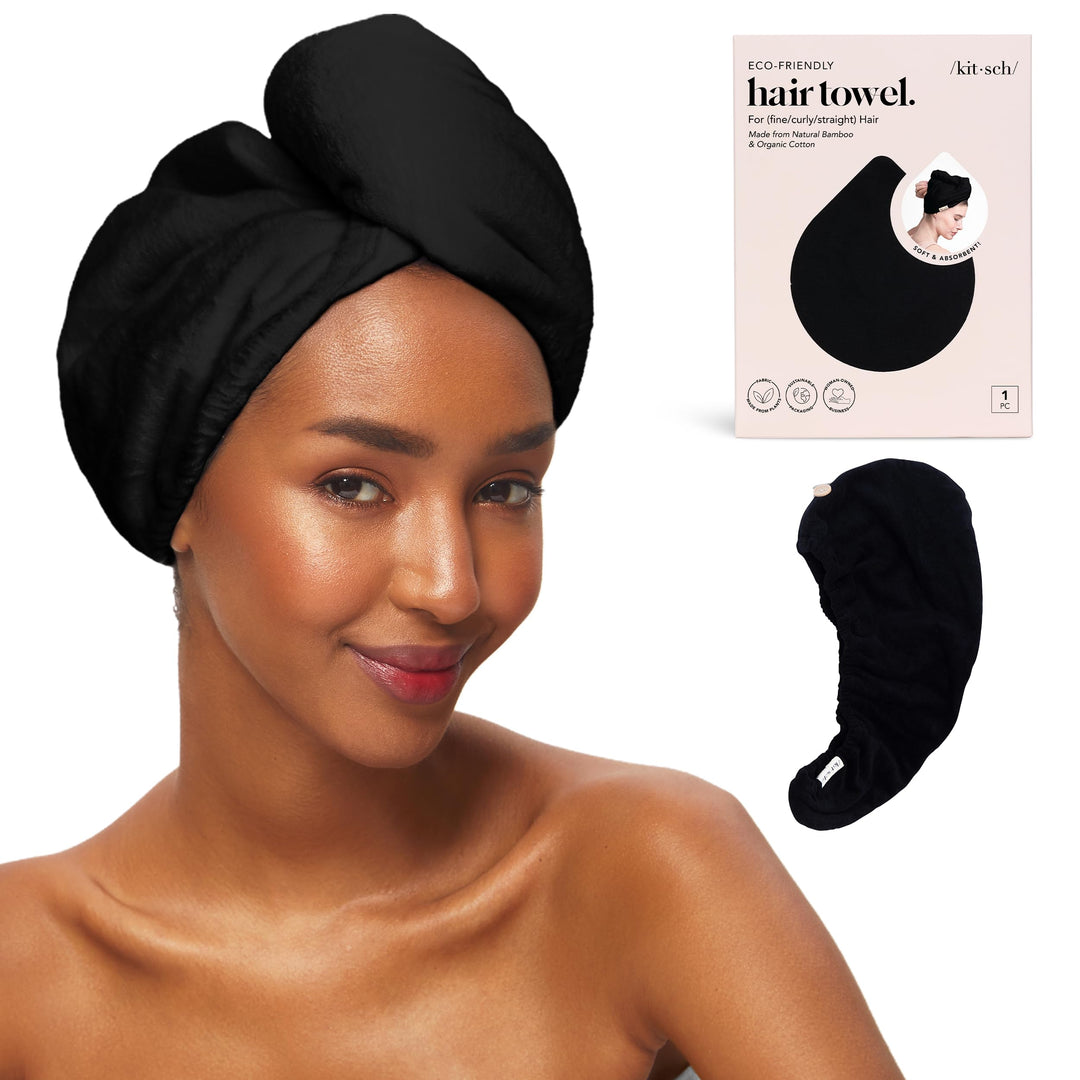 Kitsch Mikrofaser-Haartuch für Damen – Ultra-saugfähiges Haarhandtuch aus Mikrofaser für nasses, loc