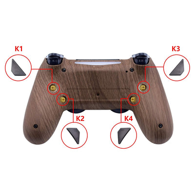 eXtremeRate Programmierbar Dawn Remap Kit für ps4 Controller, Rückseite Hülle Gehäuse Case&Upgrade-B