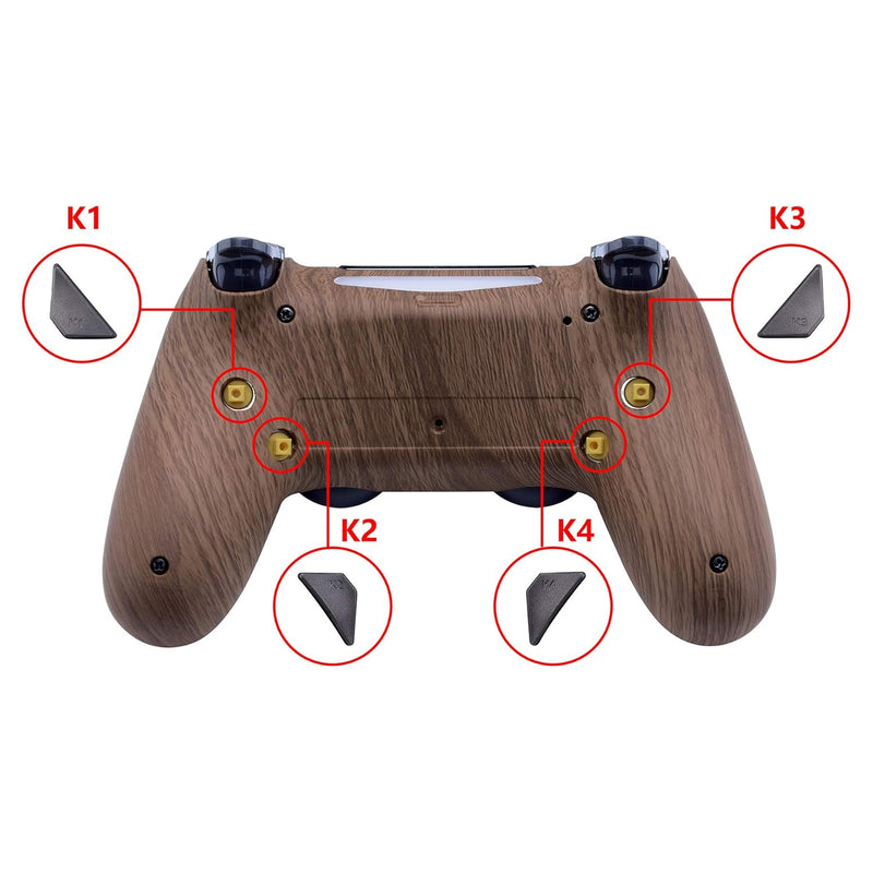 eXtremeRate Programmierbar Dawn Remap Kit für ps4 Controller, Rückseite Hülle Gehäuse Case&Upgrade-B