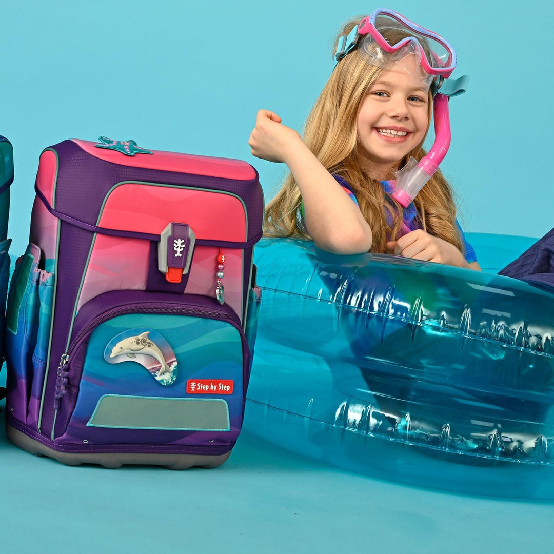 Step by Step CLOUD OCEAN Schulranzen-Set Dolphin Lana 5-tlg.