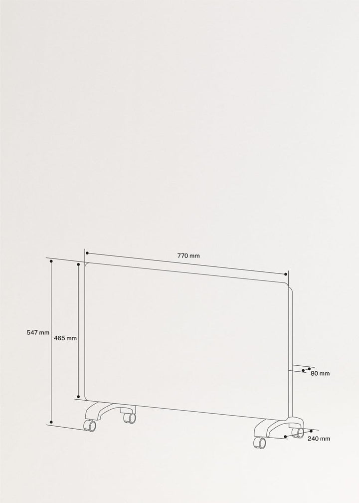 CREATE/WARM CRYSTAL 2000 W/Elektrischer Konvektor aus Glas mit WiFi weiss/LED-Touchscreen, 2 Leistun