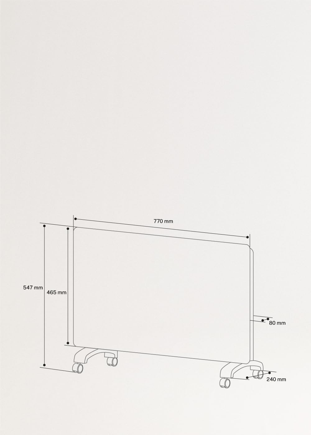 CREATE/WARM CRYSTAL 2000 W/Elektrischer Konvektor aus Glas mit WiFi pastellgrün/LED-Touchscreen, 2 L