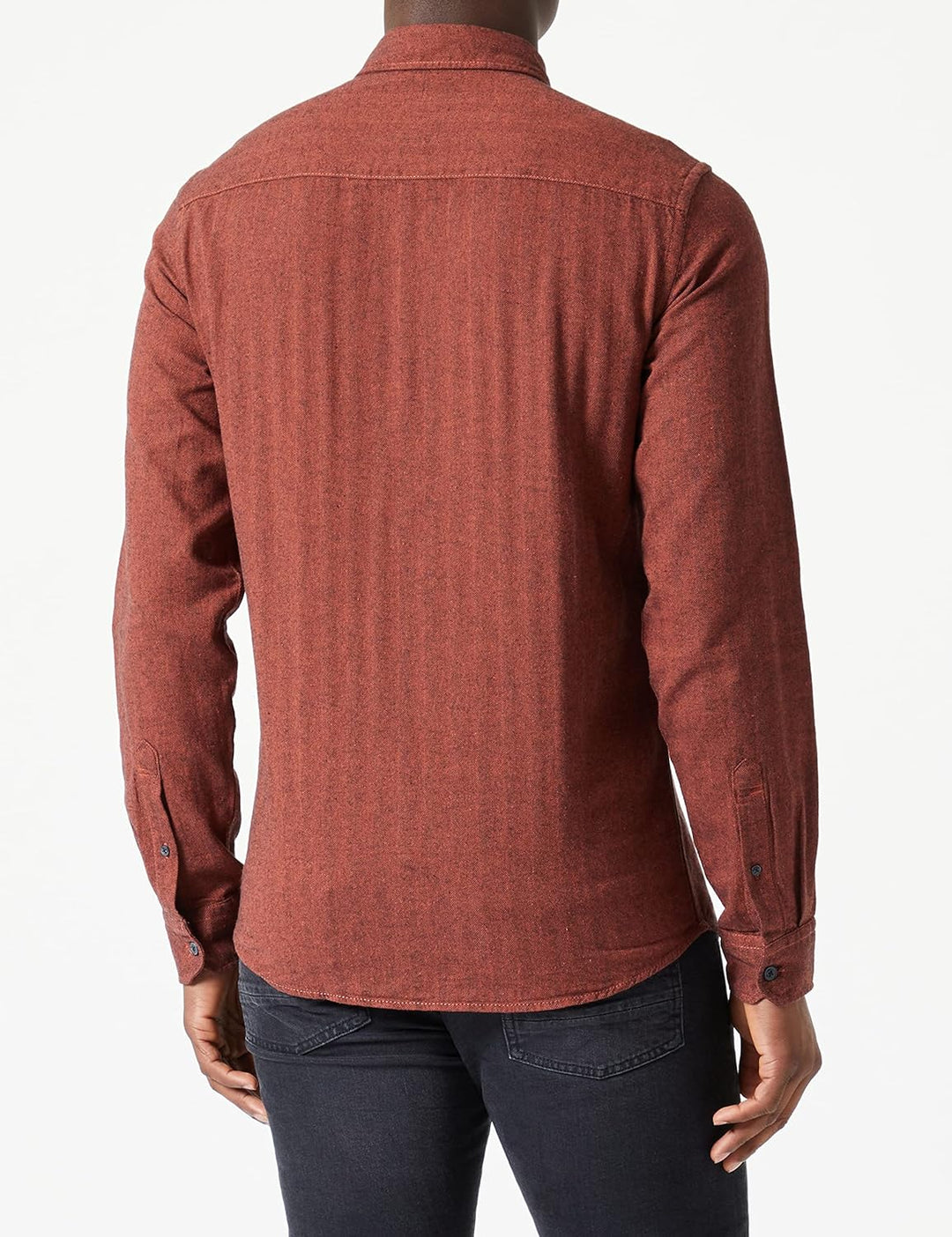 Blend Herren Woven Shirt L/S Hemd, 181350/Burnt Brick