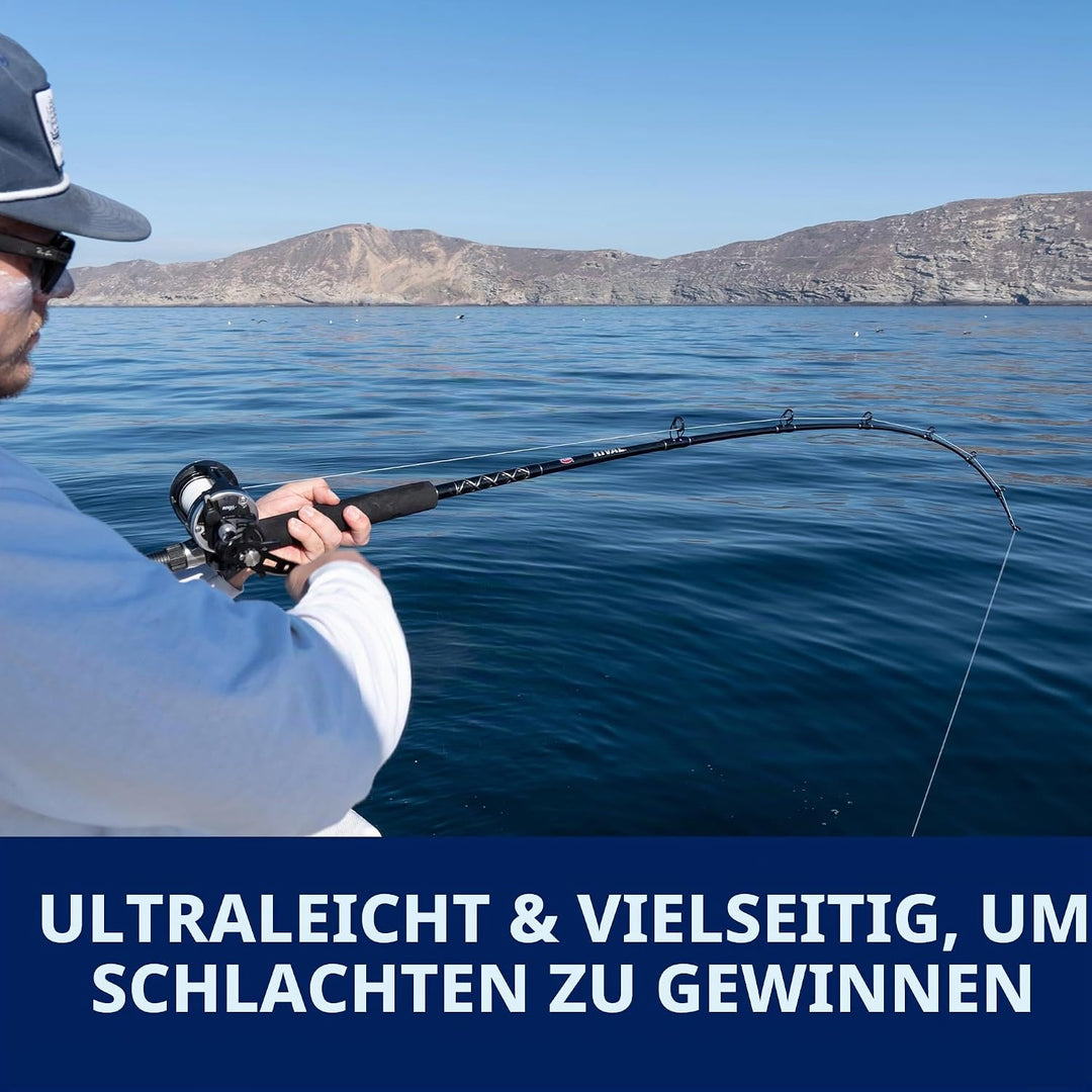 PENN Rival Level Wind Multirolle für Boote und Kajaks – Hochleistungs-Salzwasserrolle für Dorsch, Ba