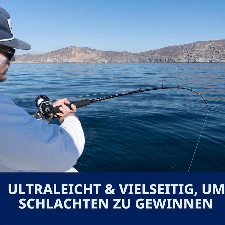 PENN Rival Level Wind Multirolle für Boote und Kajaks – Hochleistungs-Salzwasserrolle für Dorsch, Ba