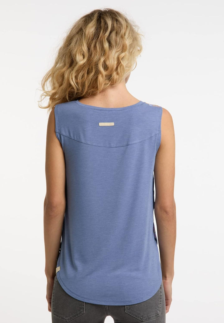 Ragwear VALENCA Damen Frauen Top,Shirt,Oberteil,ärmellos,Tanktop,Rundausschnitt L Stone Blue 2311_20
