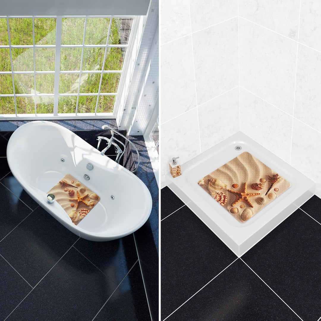 Sanilo Badematte 53 x 53 cm, rutschfeste Duschmatte für Dusche und Badewanne, Antirutschmatte maschi
