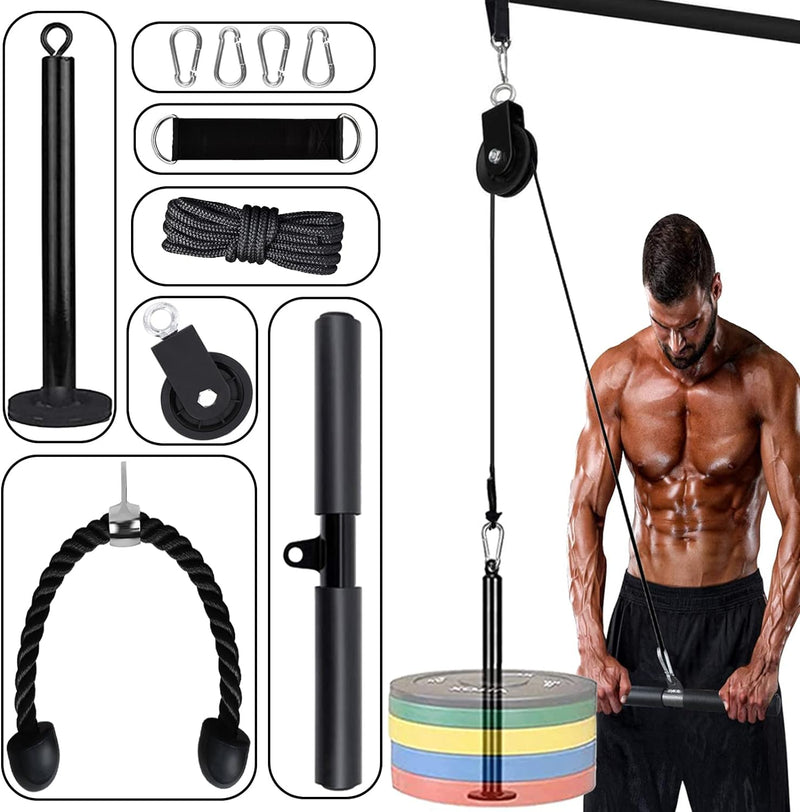 Kabelzug Pulley Fitness System Unterarmtrainer Arm-Krafttraining DIY Latzug Riemenscheibensystem Kab