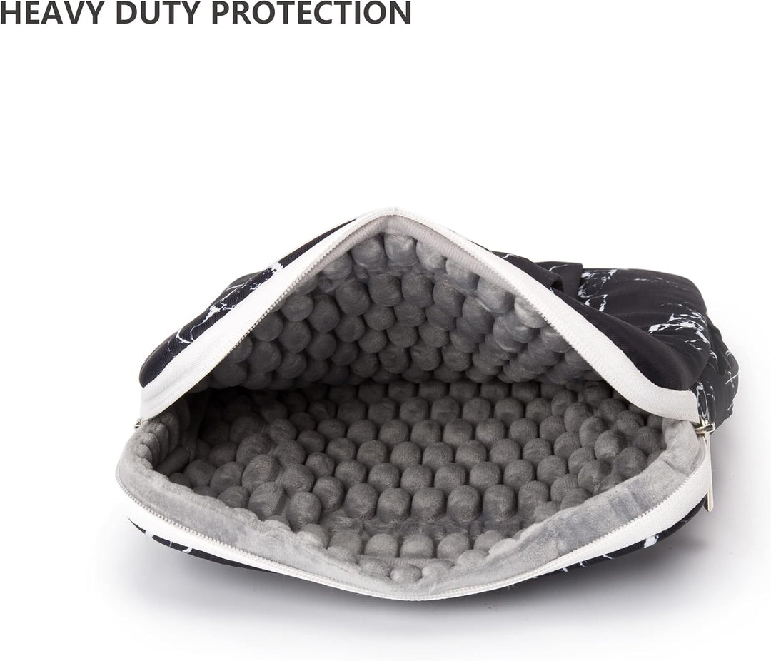 Kinmac Schwarzer Marmor-Schutz, 360 ° wasserdicht, 30.5 cm,33.8 cm (12 Zoll) Laptop-Tasche mit Griff