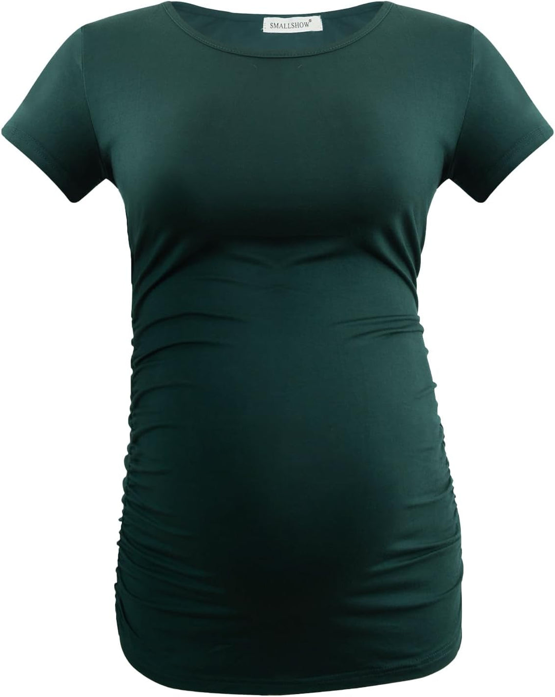 Smallshow Damen Umstandsmode Tops Seitlich Geraffte Schwangerschafts Umstandstop 3er Pack S Schwarz/