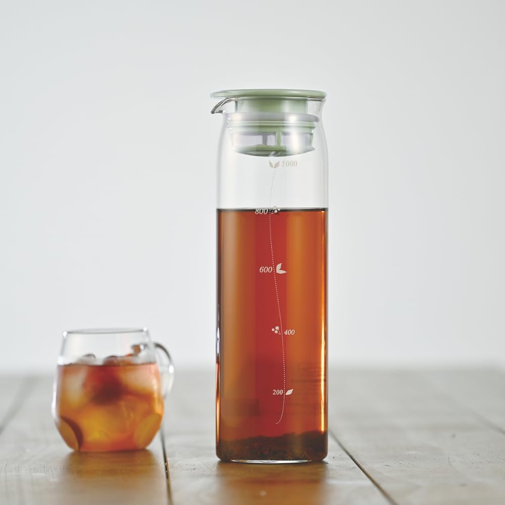 Hario Mizudashi Cold Brew Teeflasche, 1000 ml, rauchgrün