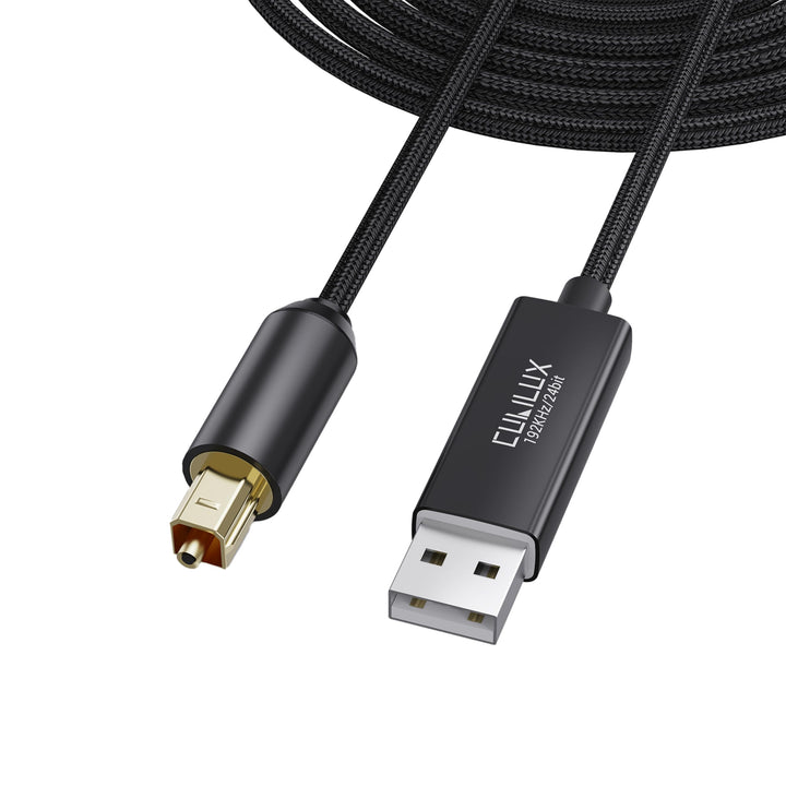 Cubilux USB A auf TOSLINK Optisches Audiokabel, Einseitiger USB zu SPDIF Digital Konverter, Optische