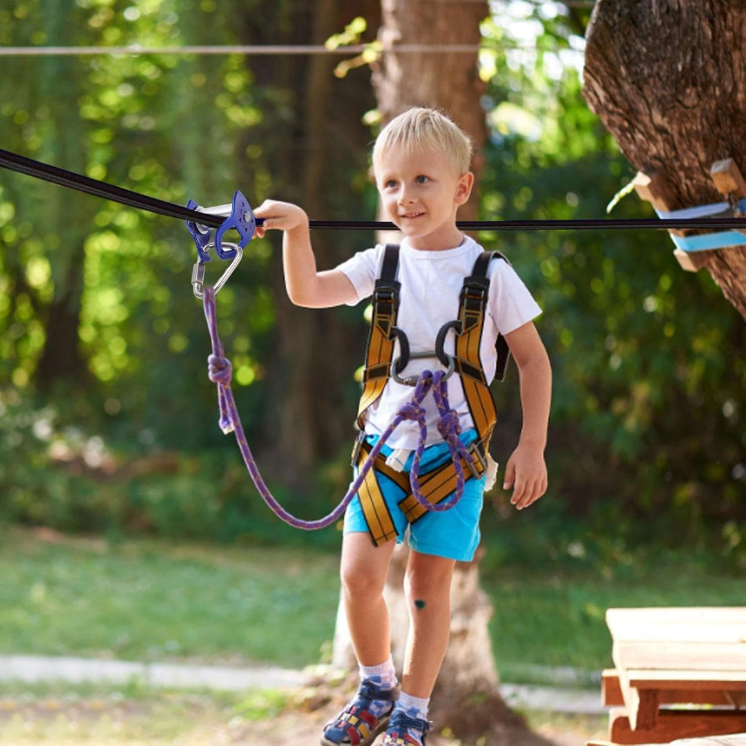 Slack Line Umlenkrolle für Kinder | Slider Seilbahn Slack Line Riemenscheibe | Stark Belastbare Robu