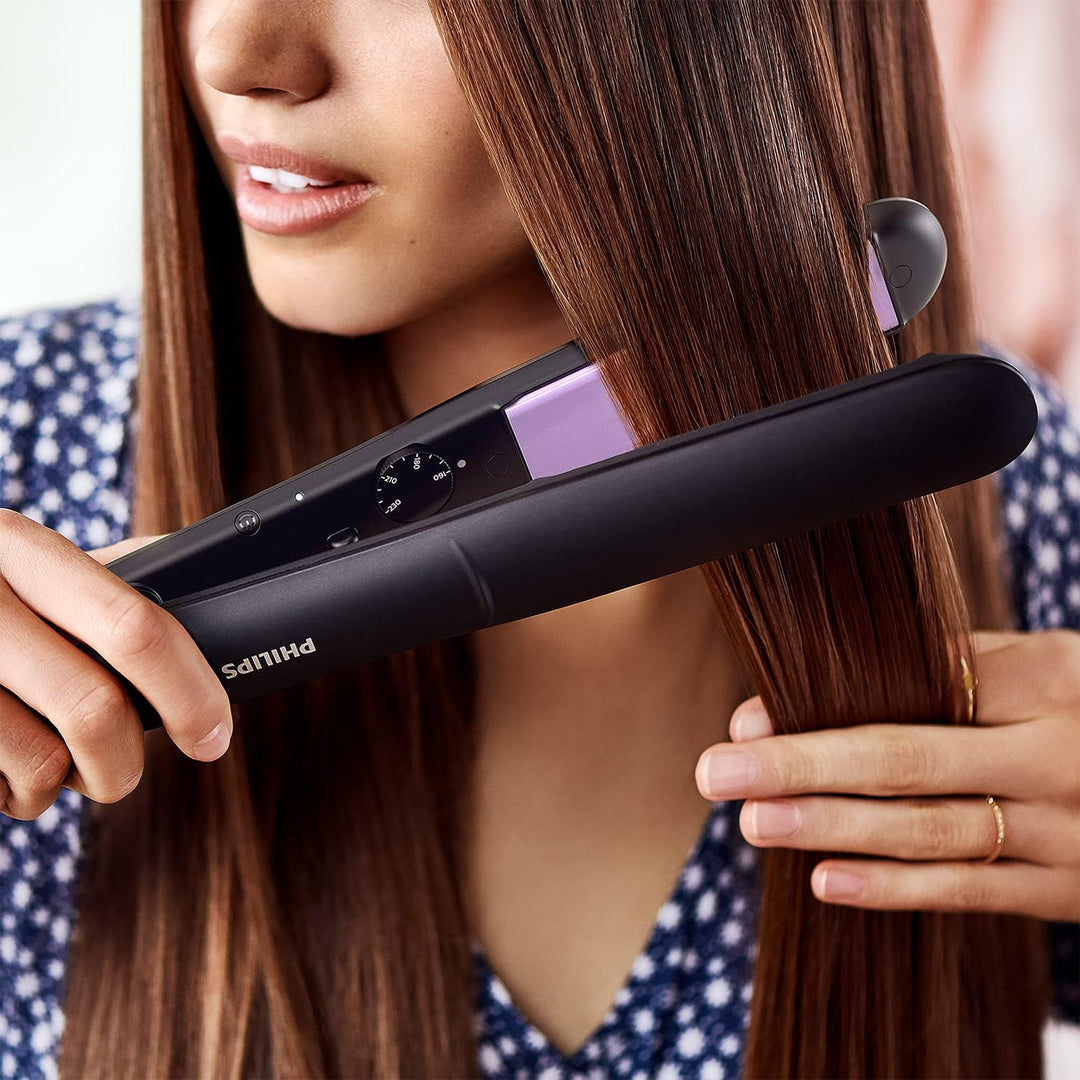 Philips FOR HAIR PHILIPS STRAIGHTCARE ESSENTIAL BHS377/00 (BLACK FARBE), Schwarz/Rosa