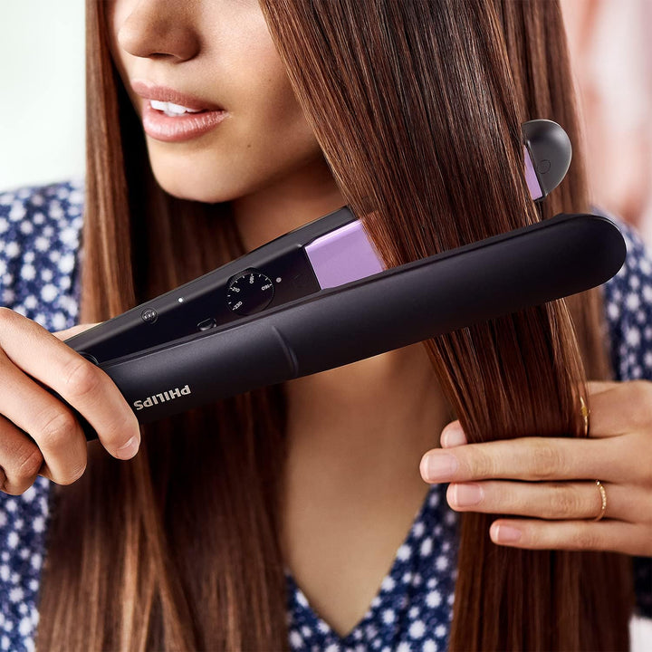 Philips FOR HAIR PHILIPS STRAIGHTCARE ESSENTIAL BHS377/00 (BLACK FARBE), Schwarz/Rosa