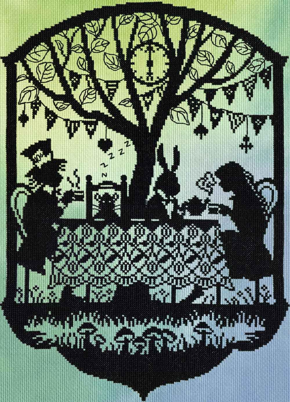 Bothy Threads Kreuzstich-Set Mad Hatters Tee Party, 26x36cm, XFT5P, Zählmuster