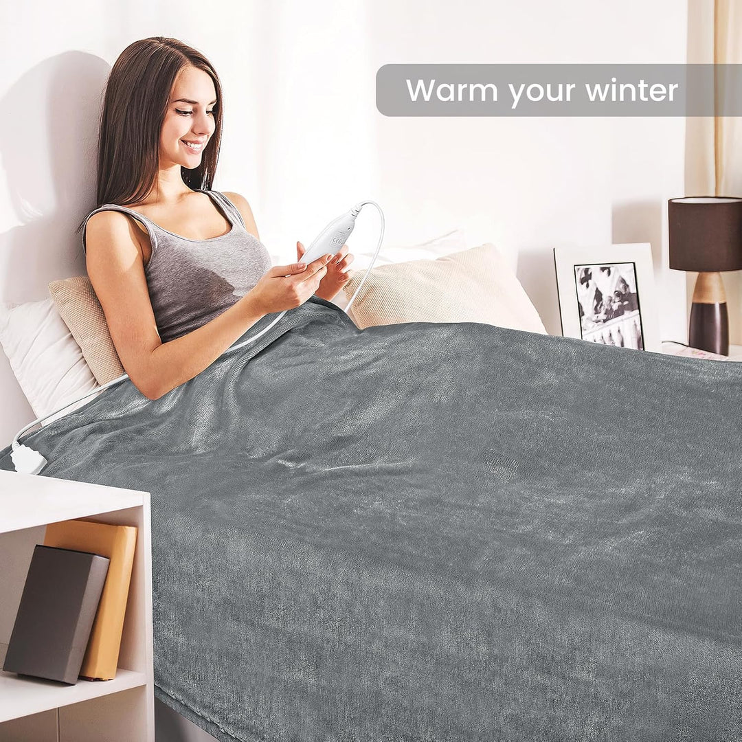 LeaderPro Heizdecke 180x160cm mit Abschaltautomatik,10 Heizstufen,1-9 Stunden Auto-Off-Timer Überhit