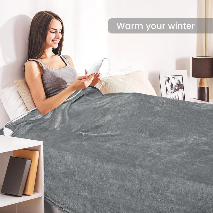 LeaderPro Heizdecke 180x160cm mit Abschaltautomatik,10 Heizstufen,1-9 Stunden Auto-Off-Timer Überhit