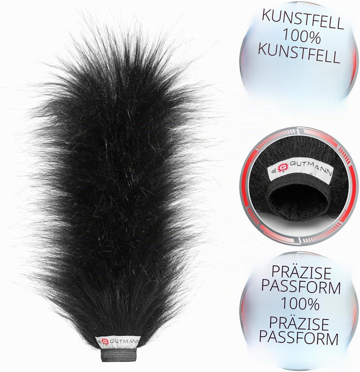 Gutmann Mikrofon Fell Windschutzscheibe Windschutz für Sennheiser MKE 600 | Made in Germany