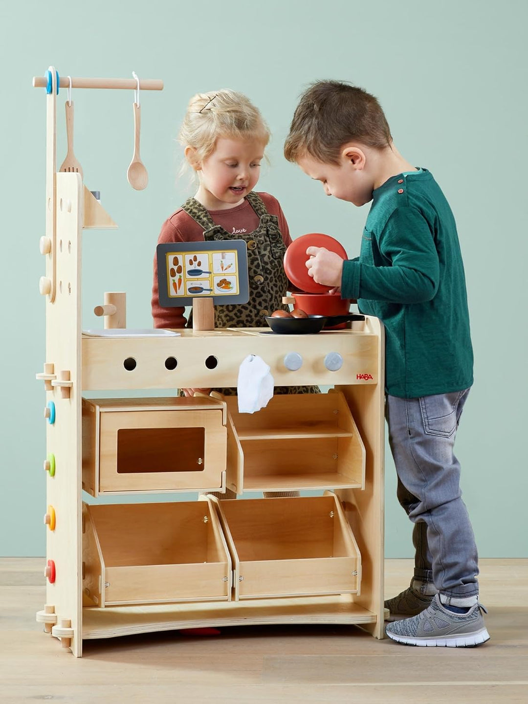 HABA Kinder Kaufladen Creative Play Studio 3 in 1 Set Pizza - Grösse one Size, Pizza