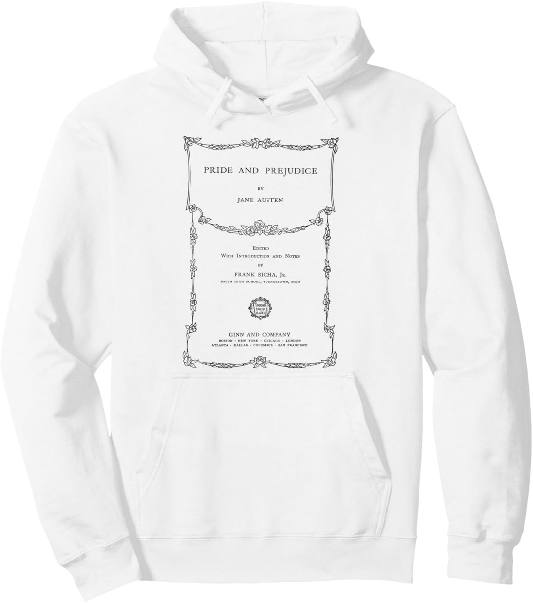 Pride and Prejudice Jane Austen Buchwurm, Vintage-Design Pullover Hoodie