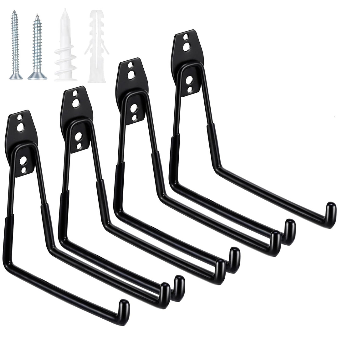 Fippy 4 Stück Wandhaken Garage Schwerlast Garagenhaken Wandhaken Gummiert Garagenhaken Garage Wand H