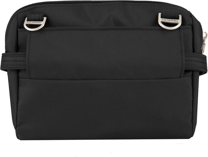 Travelon Damen Classic Convertible Crossbody & Waist Pack Crossbody-Umhängetasche 8 x 7 x 2 Schwarz,